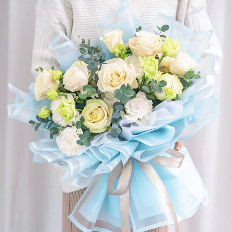 Waterproof Luxury Korean Paper Diy Crafts Gift Packaging Flower Wrapping Paper With Board Design