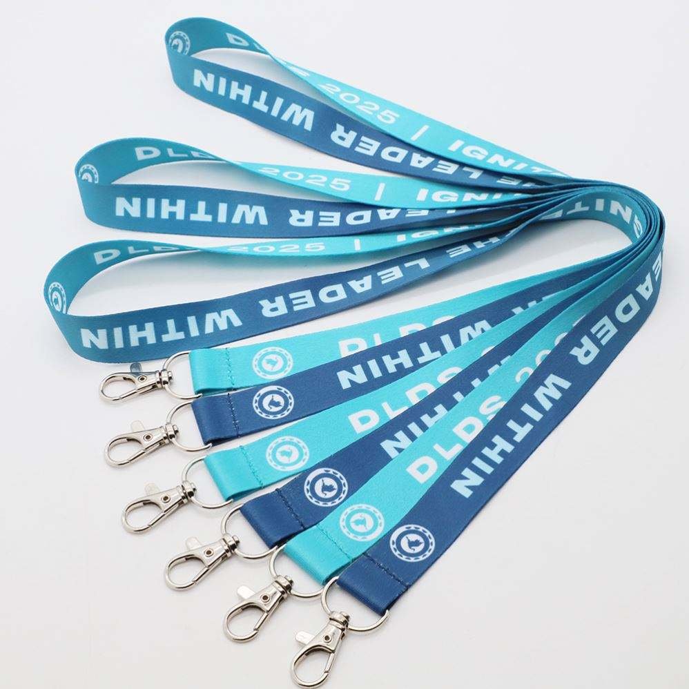 Wholesale Polyester Lanyards Sublimation Neck Lanyard Custom Logo Leadership Conference ID Card Holder Lanyard