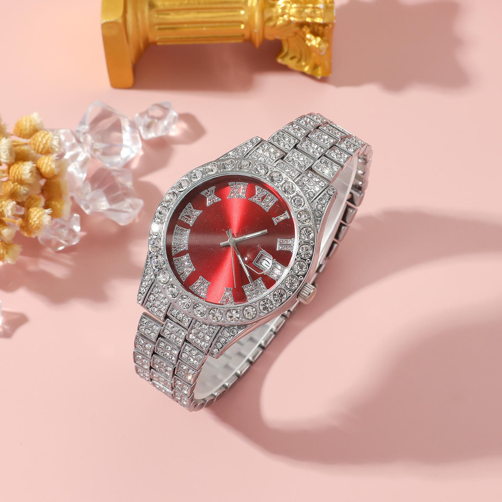 Women's Watch Set Gift Box + Wallet + Keychain + Belt - Holiday Gift