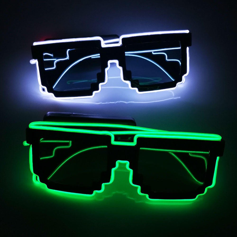 Wholesale LED Flashing Glasses Glowing Party Supplies Luminous Glasses Bright Light Festival Party Glow Sunglasses