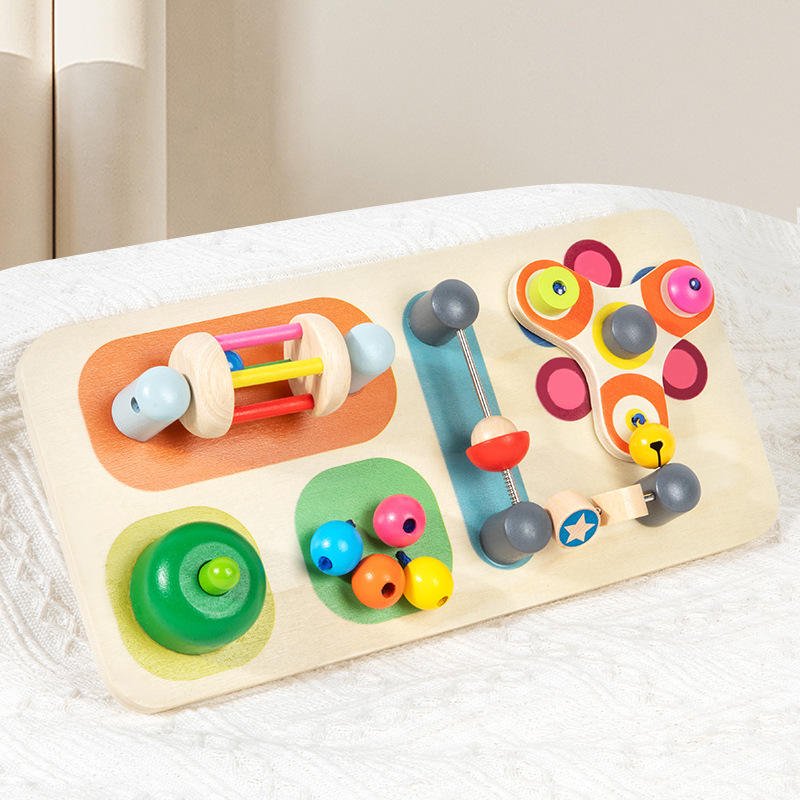 Montessori Wooden Educational Toys Multi-functional Busy Board Grasping Training Early Education and Enlightenment for Kids