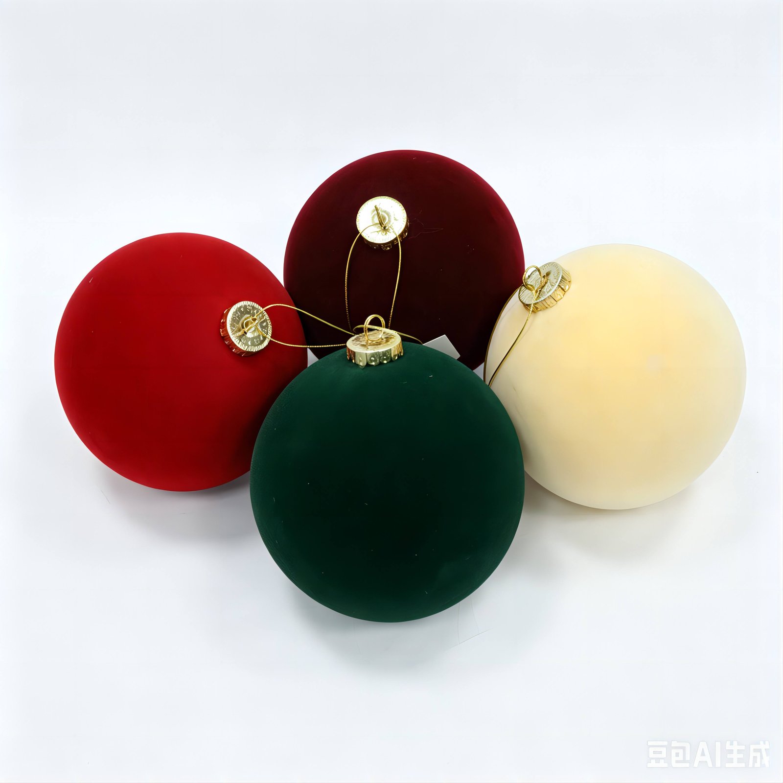 Factory Wholesale Flocked Fiber Polyfoam Christmas Bauble Ornament, Shatterproof Xmas Tree Hanging Ball Home Holiday Decoration