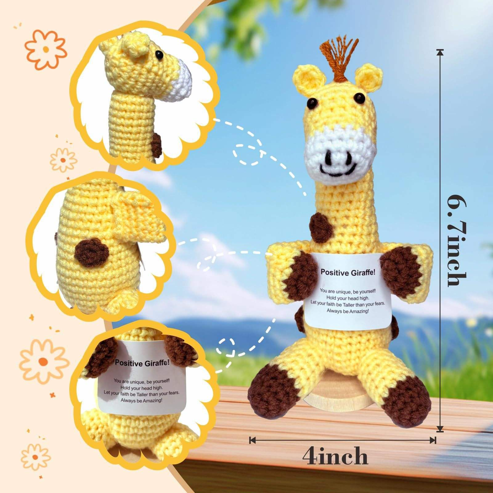 Handmade Crocheted Positive Raccoon Animal Gift 120 Styles Inspirational Knitted Potato Doll Other Crafts