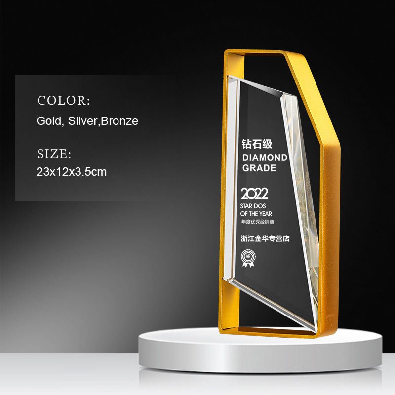 Sports Carved Trophy Awards Crystal Glass Metal Souvenir Gifts Other Crystal Crafts Product Category
