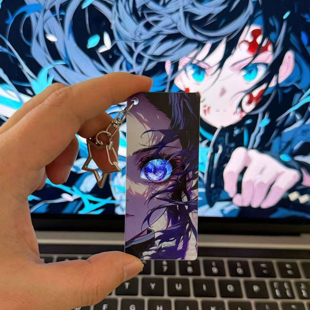 Transparent Acrylic Keychain Fashionable Anime Theme Plastic Key Chains for Men/Women Gift