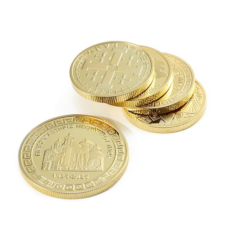 Custom Gold Alloy Metal Mirror Surface logo Characters 3D Souvenir Gift Coin Creative Cultural Collectible Artifacts