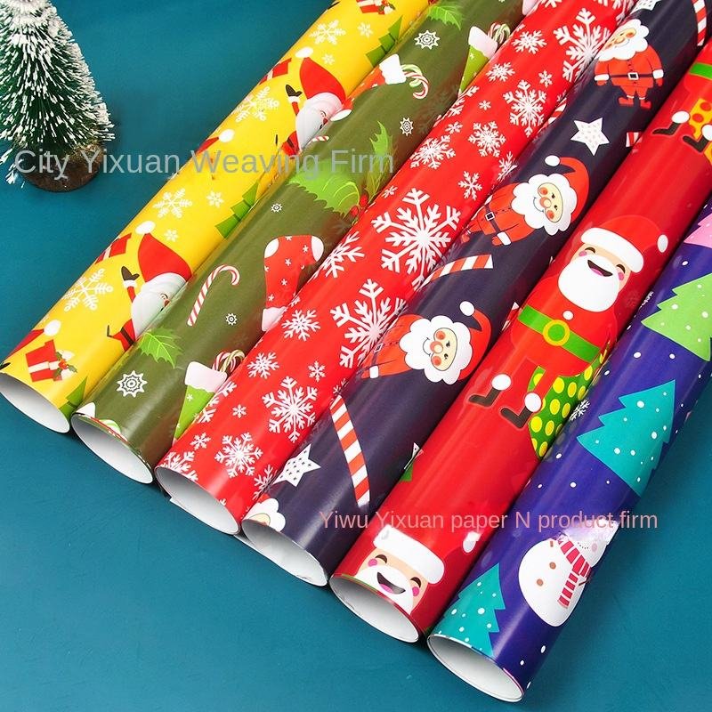 Christmas Wrapping Paper for Holiday Gifts Gravure Printing Waterproof Craft Paper Cross-Border E-Commerce Platform Supported