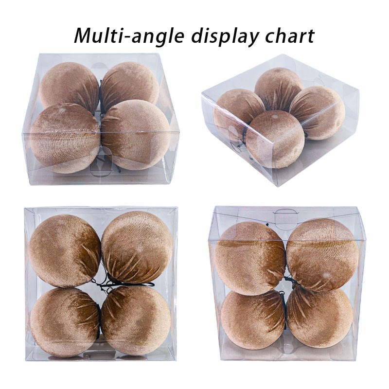 Wholesale Burgundy Beige Polyfoam Pleated Christmas Ball Hanging Ornaments for Xmas Tree Ball Holiday Party Gifts Decoration