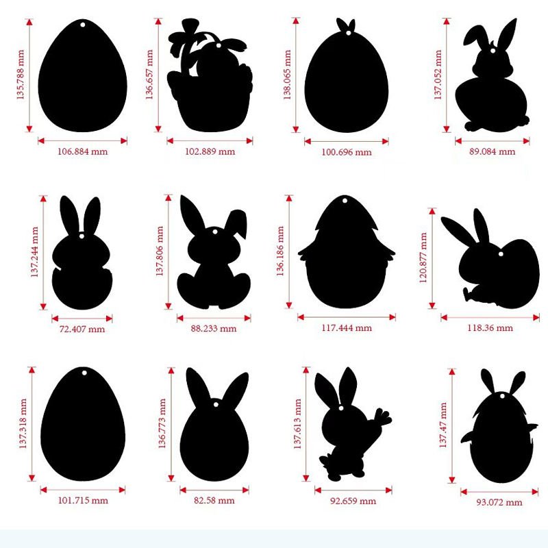DIY Craft Children's Art Scratch Paper Black Cutting Customized Pattern Diverse Shapes for Easter Rabbits