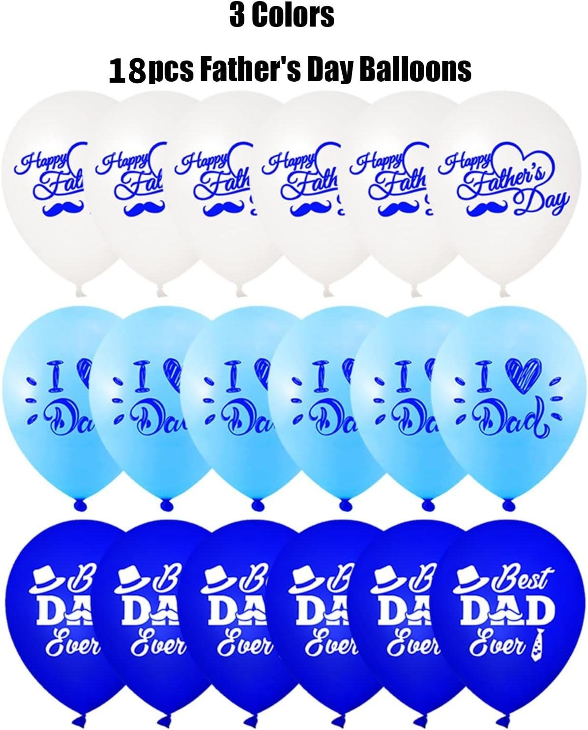 Wholesale I Love Dad Latex Balloons for Father's Day Party Supplies18pcs/sets Father's Day Blue Balloons for Party Decorations