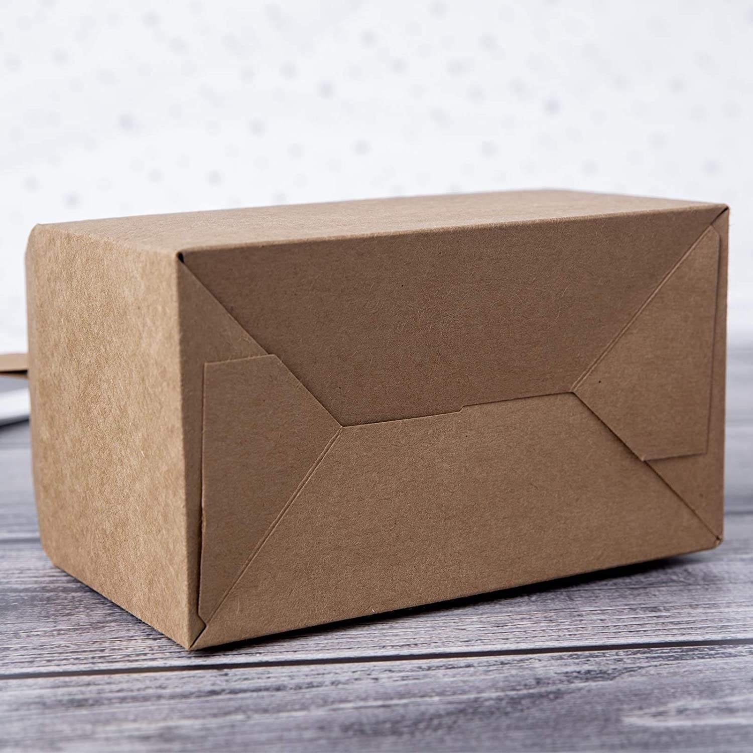 Custom Disposable Kraft Paper Food Packaging Auto Lock Bottom Bakery Party Favor Gift Kid's Candy Treat Gable Boxes with Handles