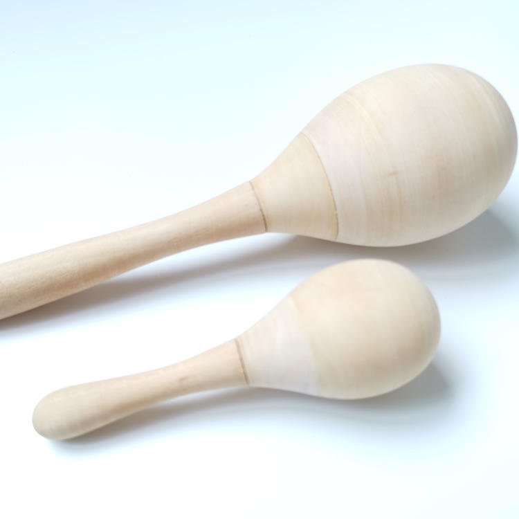 Wholesale Shaker Sand Hammer Toy Toddlers Musical Instrument Baby Rattles Noise Maker Promotion Wooden Maracas