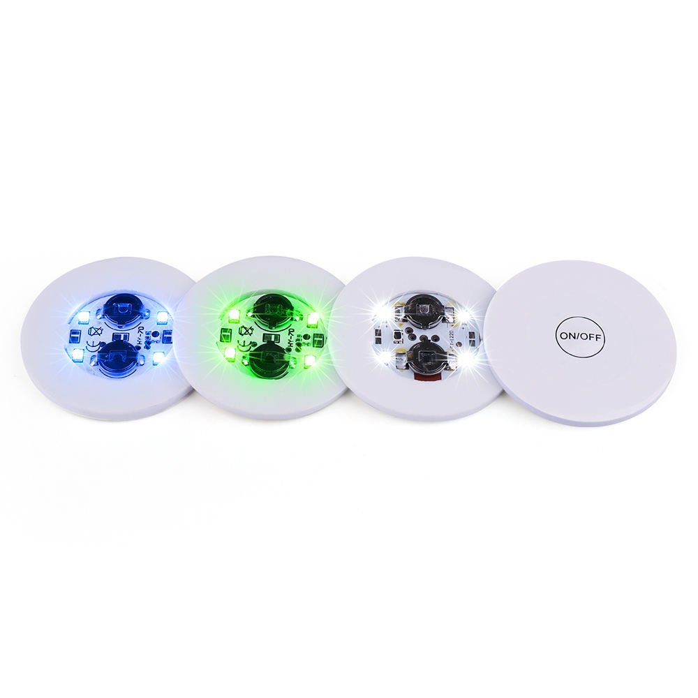 Led Coasters Cup Coasters Bar Drink Mat Party Supplies Self-adhesive Bottle Stickers Liquor Accessories Small Lights for Bottles