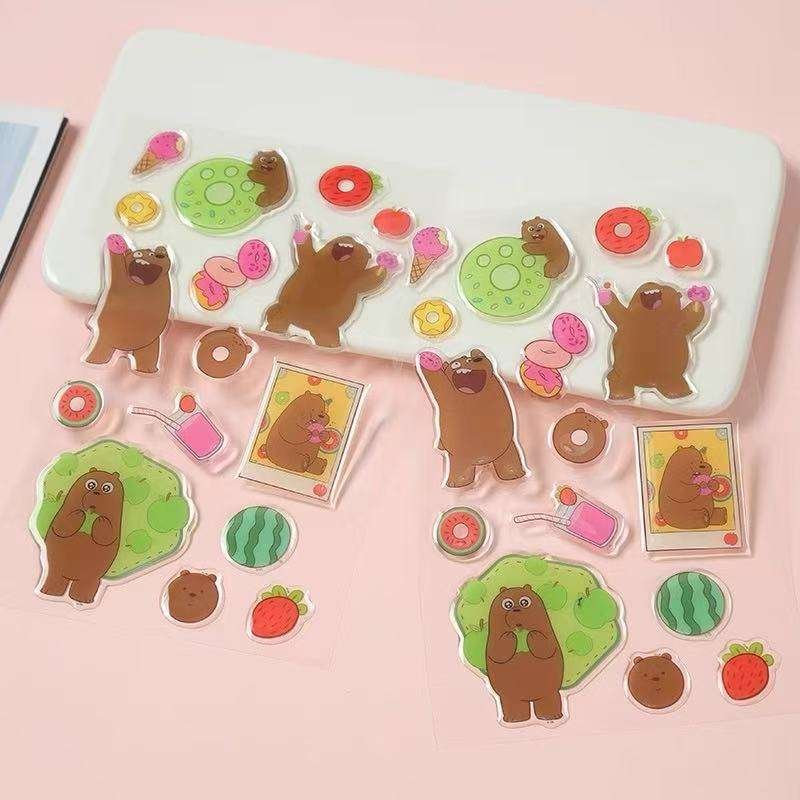 Custom Transparent Die-cut 3D Dome Epoxy Sticker Decorative Waterproof Adhesive Holographic Stickers Sheets for Promotional