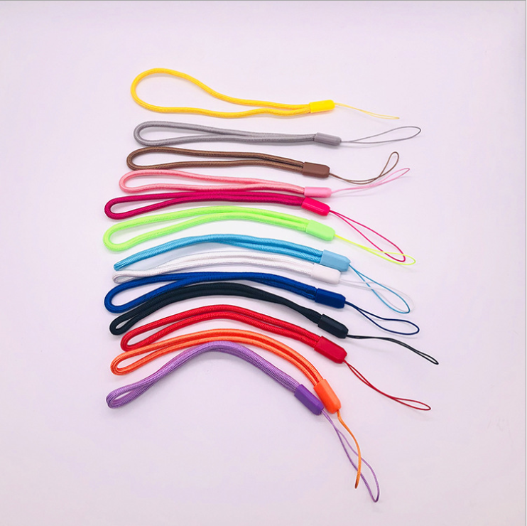 Colorful Polyester Braided Hand Mobilephone Wrist Lanyard Strap String for USB Flash Drives, Keys, Keychains Spot Stock