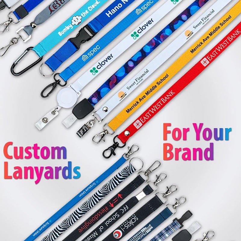 Personalized Custom Printing Logo Lanyard Sublimation Polyester Neck ID Lanyards With Logo Custom