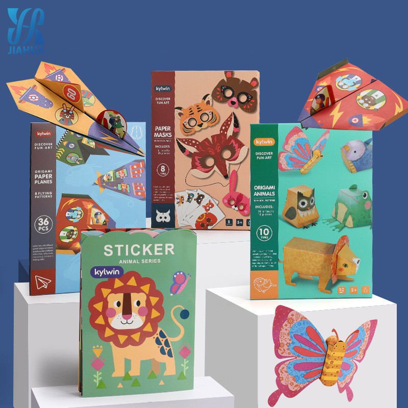 3D Hot Children Origami Paper Book Animal Pattern Selling Educational Creative Animal Paper Craft Origami/Papercuts Toy