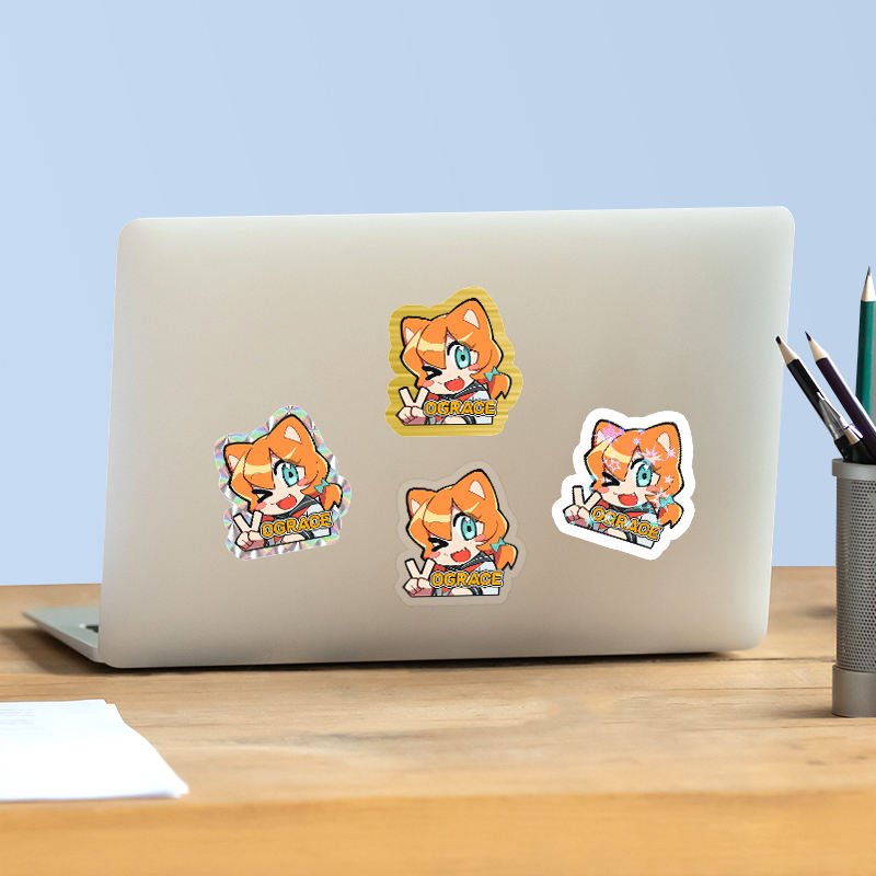 Vograce Custom Printing Lovely Journal Decoration Self Adhesive Vinyl Kiss Cut Sticker Sheet