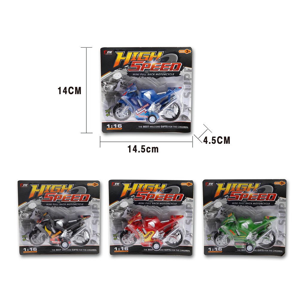 Kids Promotional Gift Small Pull Back Racing Car Model Picture China Supplier Cheap Colorful Assorted Plastic Mini Motorbike Toy