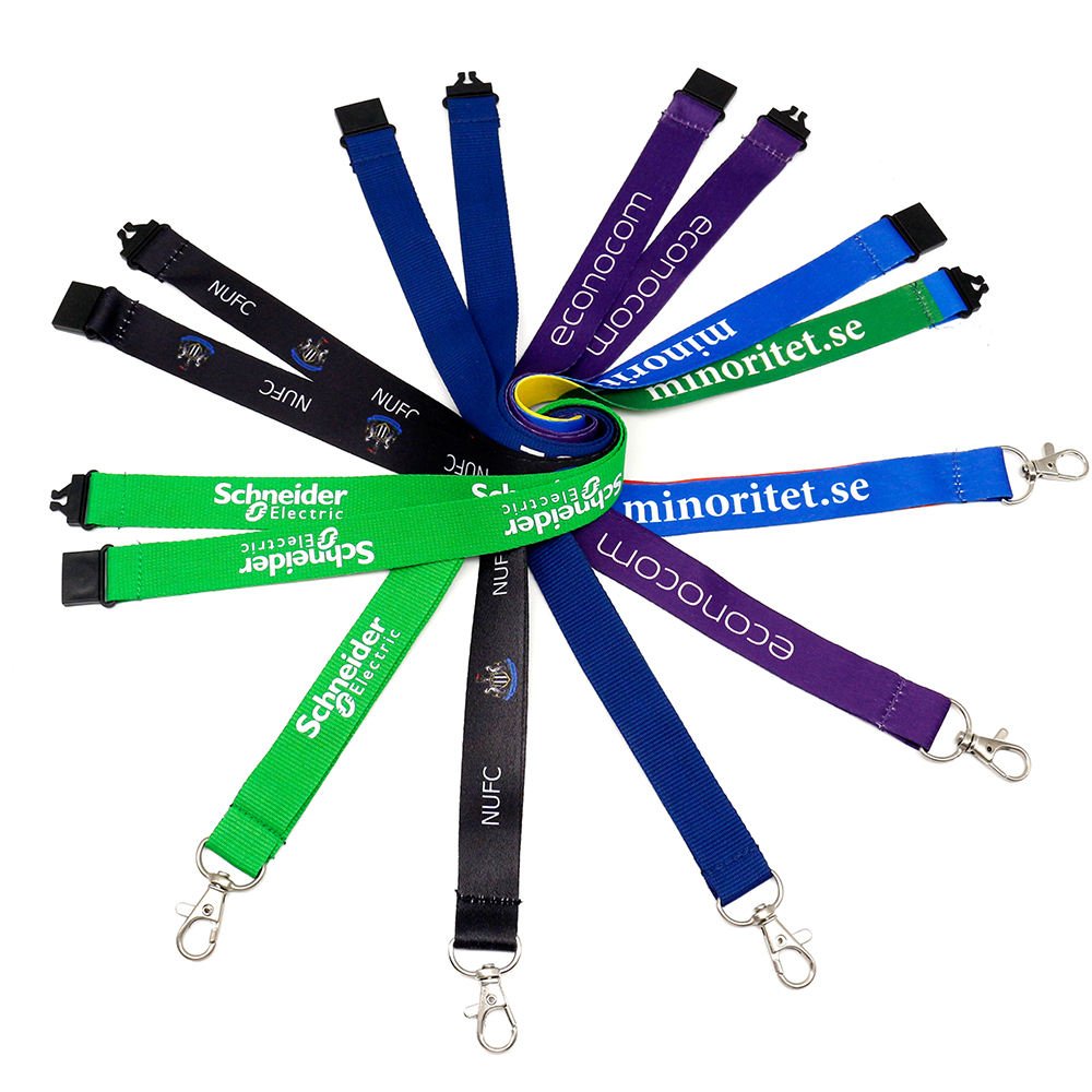 Manufacturer's Custom Polyester Lanyard with Logo Printing No Minimum Order Personalized Neck Tool Custom Lanyards