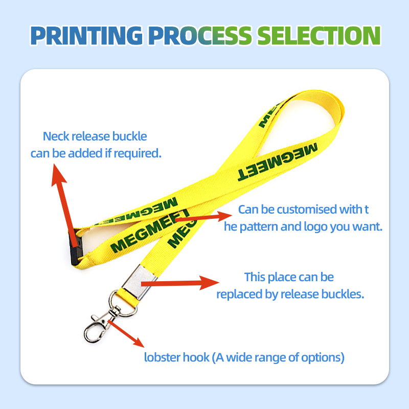All Purpose Premium Quality Material Stain Smooth Polyester Sublimation Smooth Lanyard for Marketing Campaigns