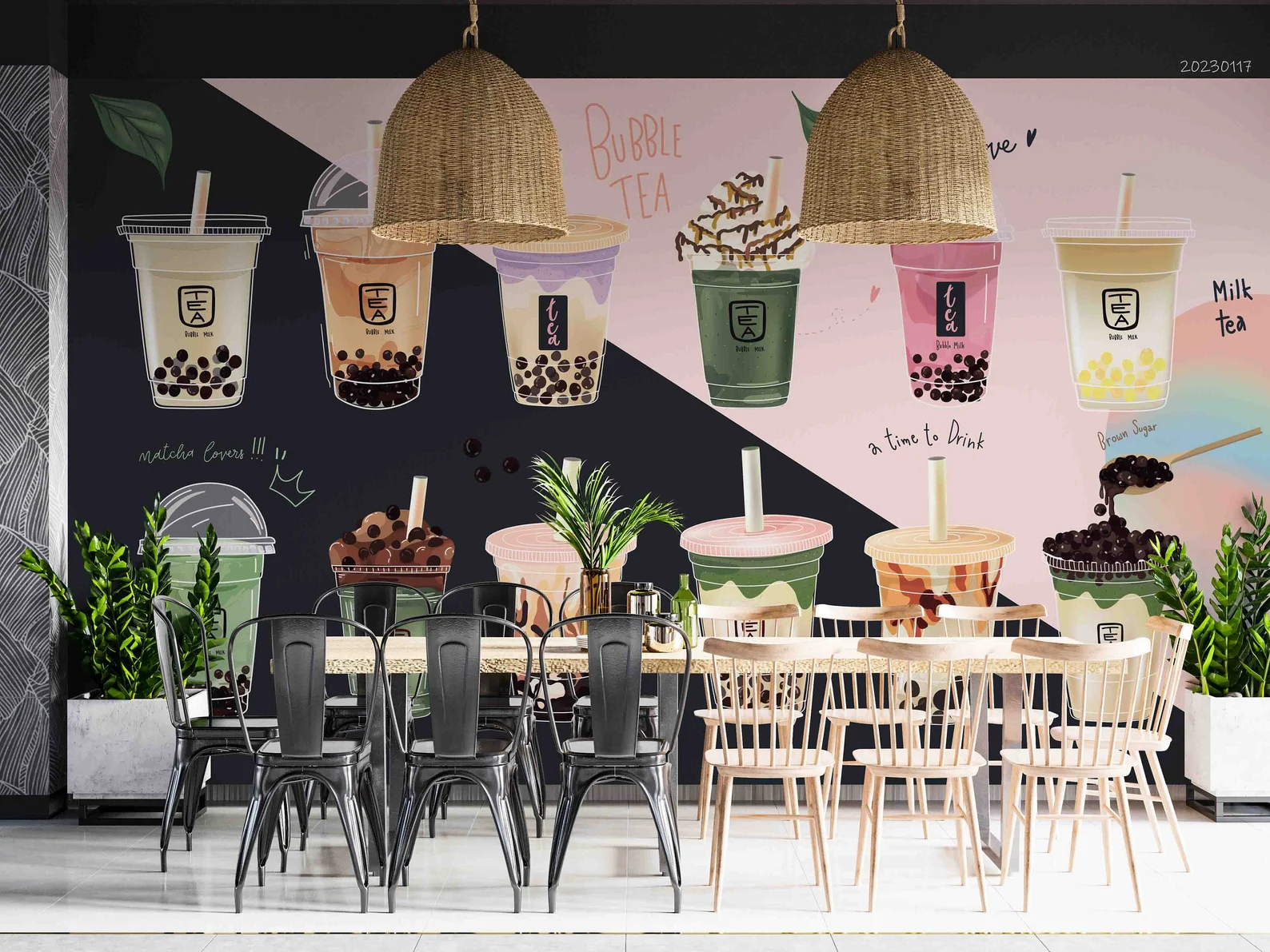 Wholesale Adhesive Vinyl Waterproof Digital Printing Wall Large Size Decor Decal Sticker Wall Stickers Decal for Store Business