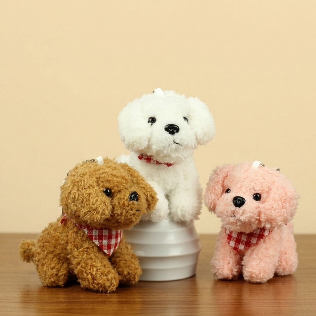 Wholesale Cute Puppy Plushies Keychains Pendant Plush Toy Teddy Dog Custom Stuffed Animal for Promotion Gift