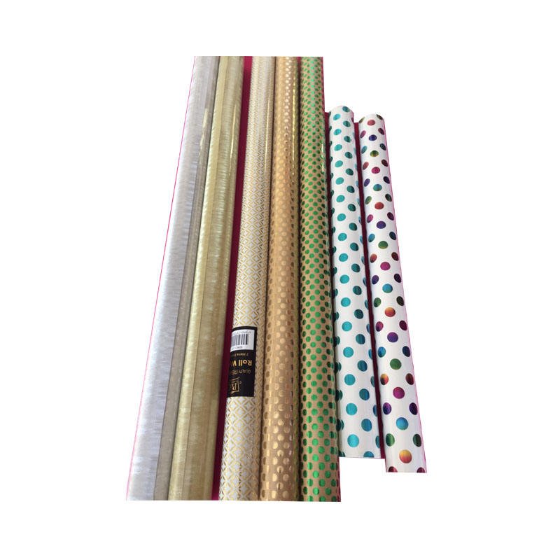 Foil Stamping Gift Wrapping Paper in Roll on 80gsm Art Paper for Decoration Gift Wrapping Art Paper