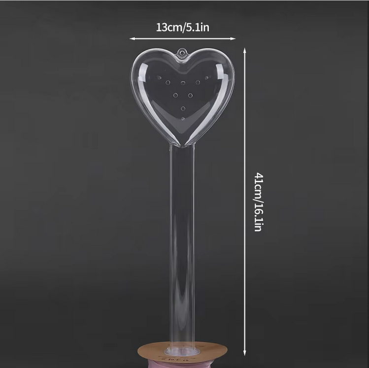 Novelties Transparent Heart Round Acrylic Bobo Ball Wedding Mothers Day Gift Chocolates Wrapping DIY Floral Bouquet Packaging