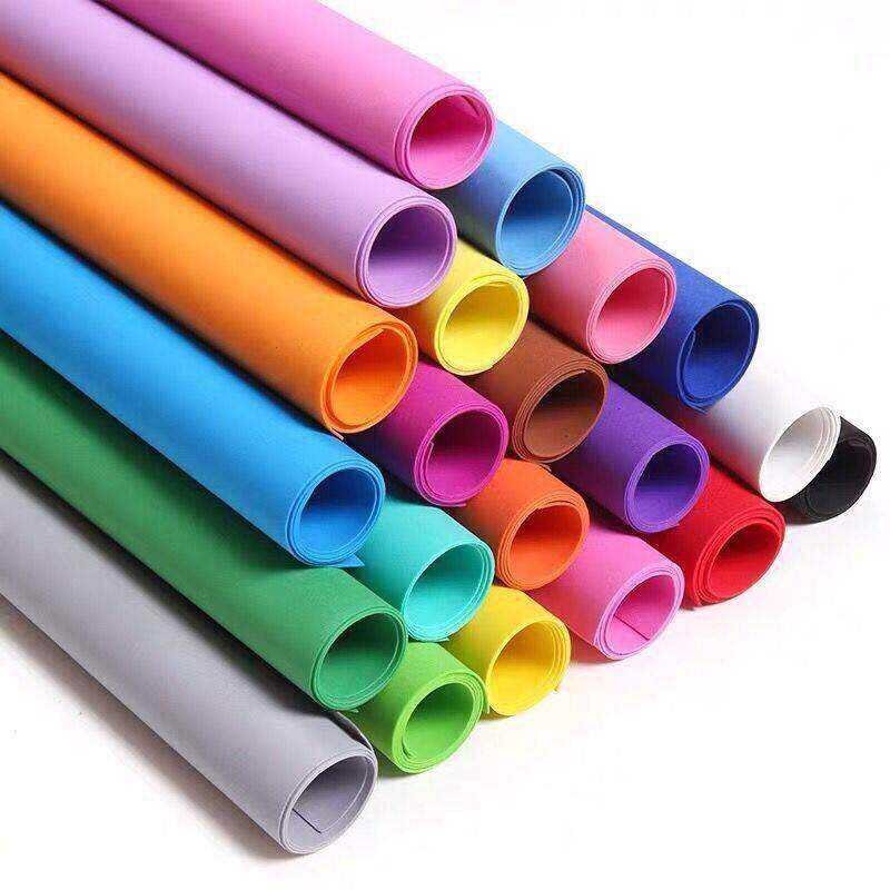 Multicolour DIY Handcraft Materials 50*50CM/1MM EVA Foam Paper handmade Sponge Paper Roll for Christmas Party Decor Light Board