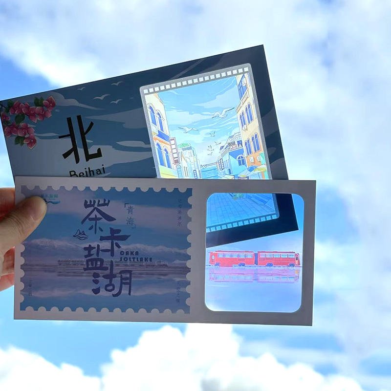 Customized Handmade Travel Commemorative Photo Cards Scenic Postcards Creative Cultural Gifts Translucent Paper Postcard