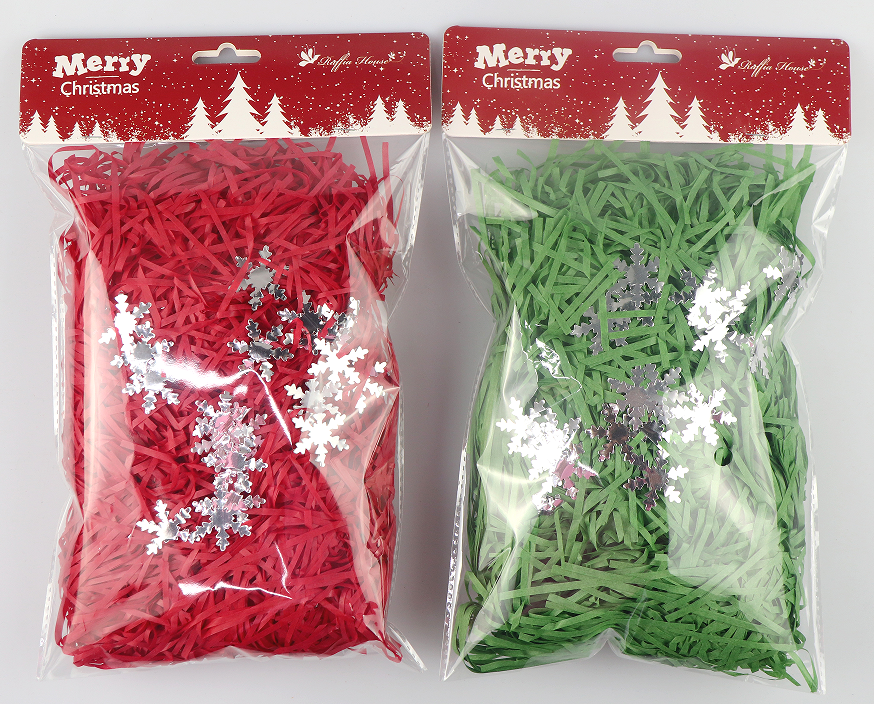 Christmas Customization Handmade No Odor Decorative Crinkle Cut Raffia Shredded Kraft Paper Gift Box Filler Lafite Paper