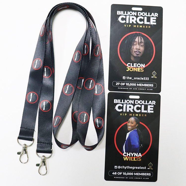 Custom Branded 3/4" Polyester Heat Transfer Print Lanyard With Swivel Clasp for PVC ID Card