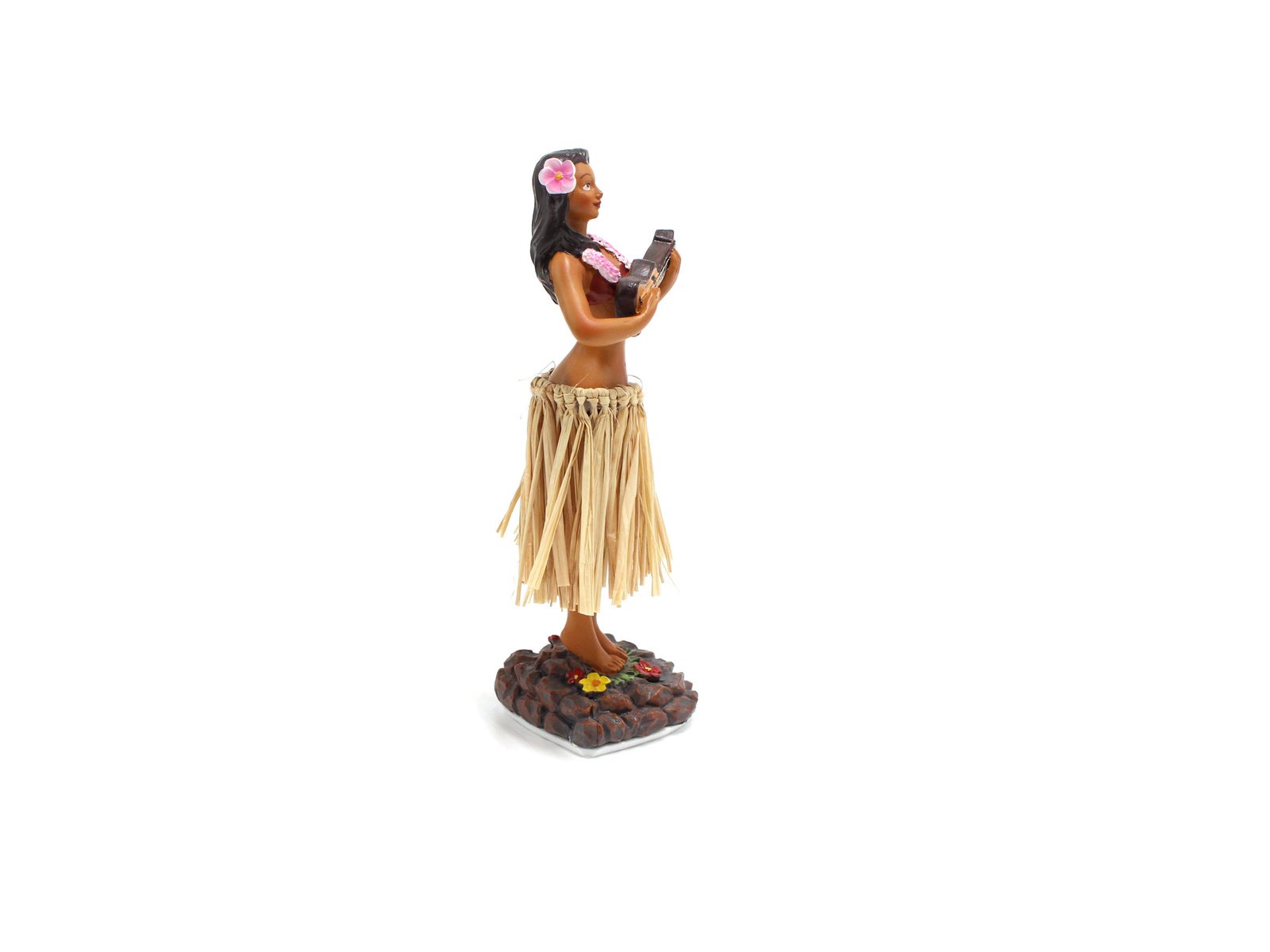 Customized Dashboard Bobbleheads Polyresin Hula Girl ,Resin Hula Dancer Dashboard Bobble Hula Girl for Dashboard Decorations