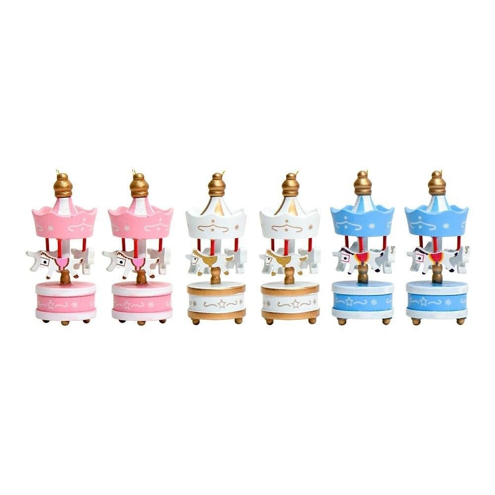 Cross-border Christmas Gift Set with Wooden Carousel Ornaments Decorations Wholesale
