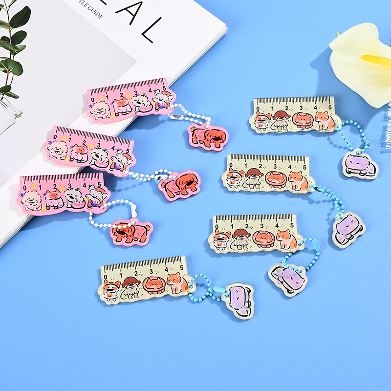 No Minimum Bulk Custom Design Cute Plastic Key Chain Personalized Cartoon Clear Printed Anime Acrylic Keyring Key Chains