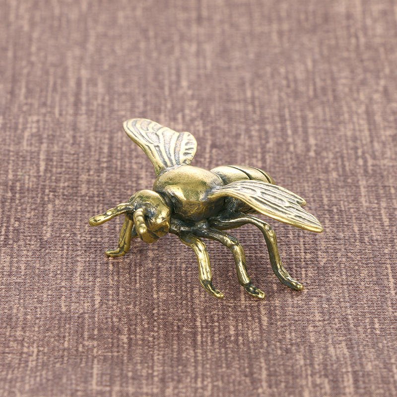 Handmade Pure Copper Creative Bee Antique Bronze Ware Study Office Decoration Gift Giving Crafts Collect Ornaments