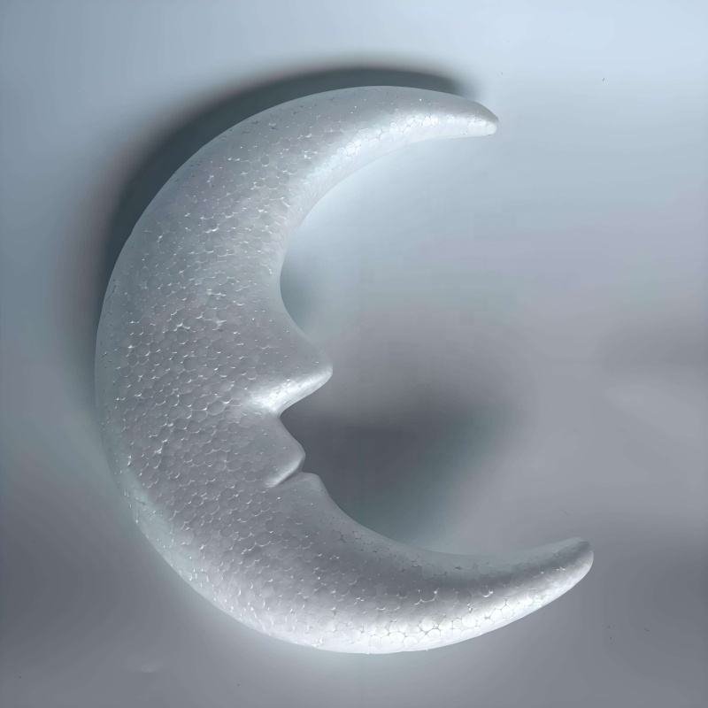 Hanging Polystyrene Moon DIY Decoration for Kids School Activities Festive Occasions Polyfoam Crafts Supply