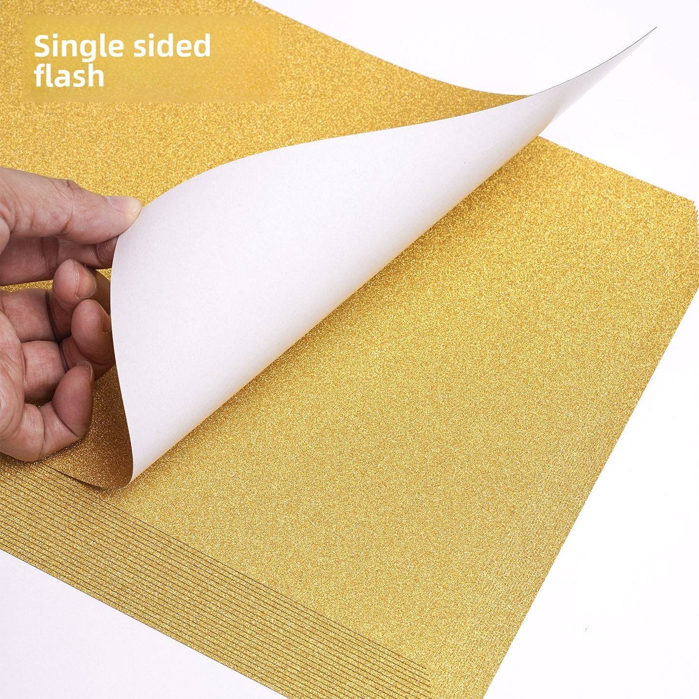 A4 250g Colorful Glitter Handmade Recyclable Cardstock Gold Powder Wedding Decorations Craft Paper