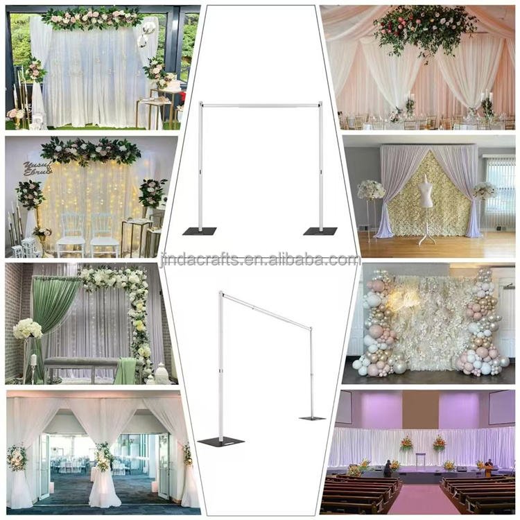 JINDA CUSTOM Milk Silk Fabric Wedding Backdrop Curtain Event Party Stage Panels for Decorative Background