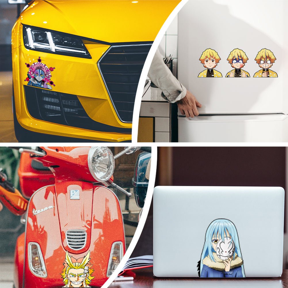 1300 Designs Waterproof Anime Cartoon Stickers Motion Lenticular Decals for Car Laptop Decor Solo Leveling 3D Stickers