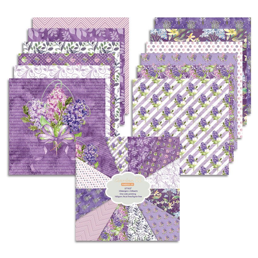 6x6 Craft Scrapbook DIY Album Decorative Handcraft Making Pattern Paper Custom Design Printing Europe Flower Artificial HXD-G020