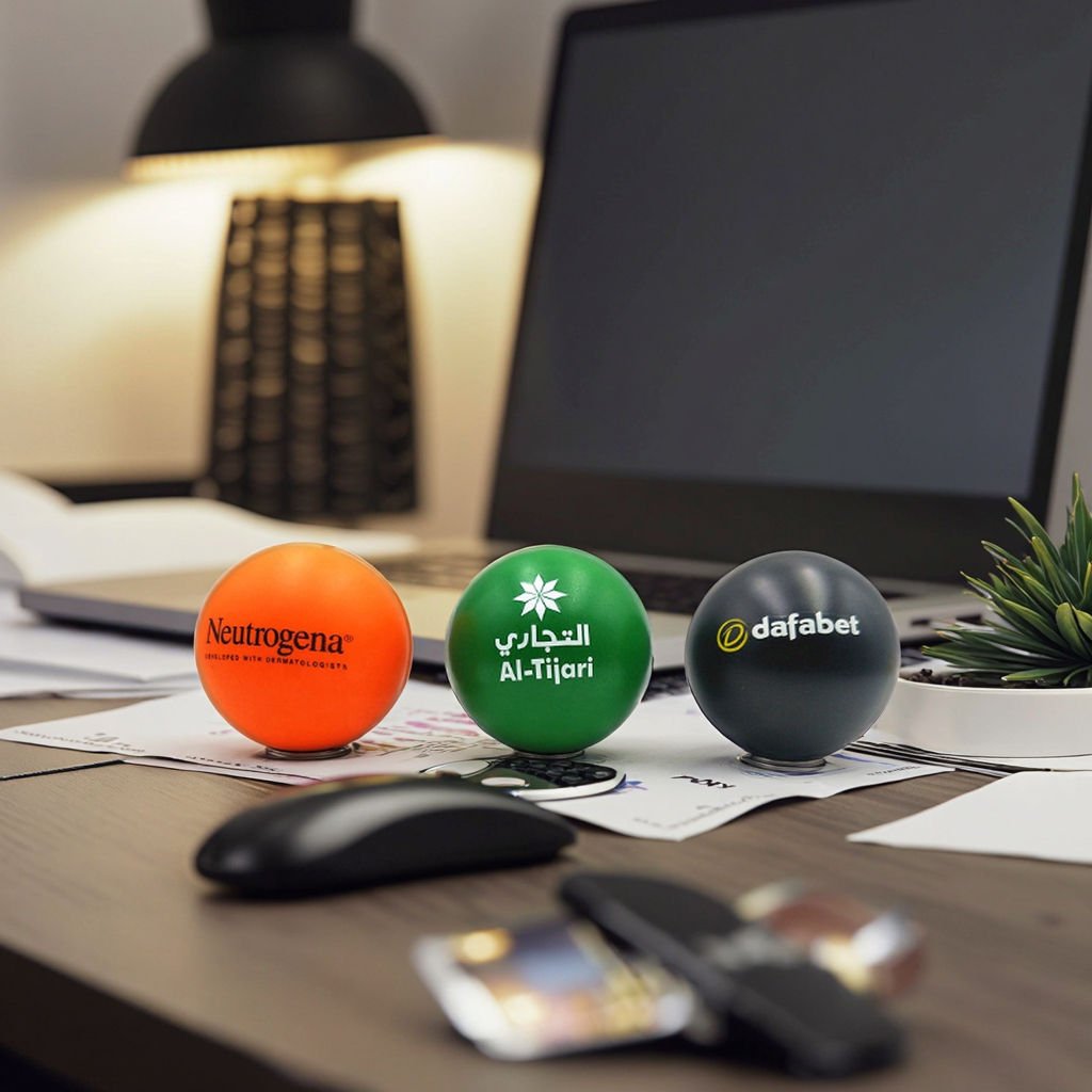 Custom Logo PU Foam Stress Ball Promotional Soft Squeeze Office Toy for Gift or Trade Show Giveaway