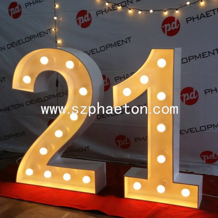 Giant Party/birthday Supplies Numbers Sign Wedding Decoration Led 4ft Marquee Letters
