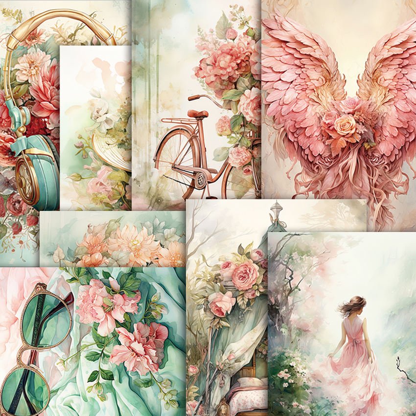 Paper Craft Junk Journal Decoupage Scrapbooking Creative Cardmaking A5 Cardstock DIY Paper Material