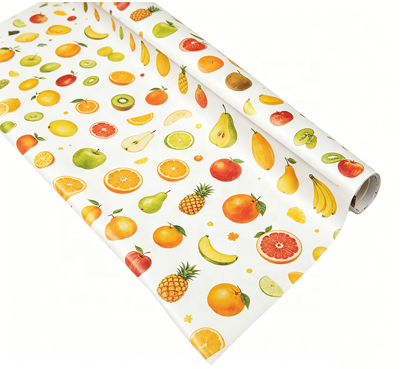Custom Colorful Tropical Fruit Print Wrapping Paper Sheets Recyclable Craft Paper for Birthday Summer Party Gift Packing