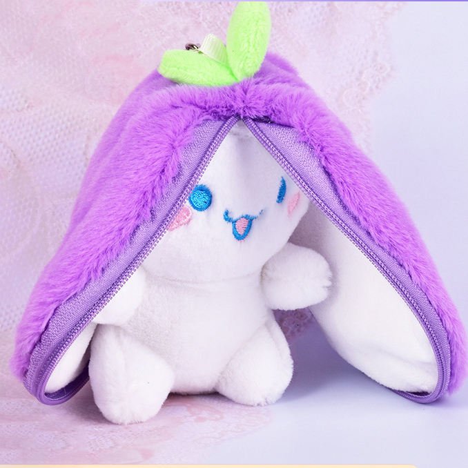 Promotional Gift Stuffed Animals Plush Toy Zippered Fruit-Cute Pet Rabbit Bunny