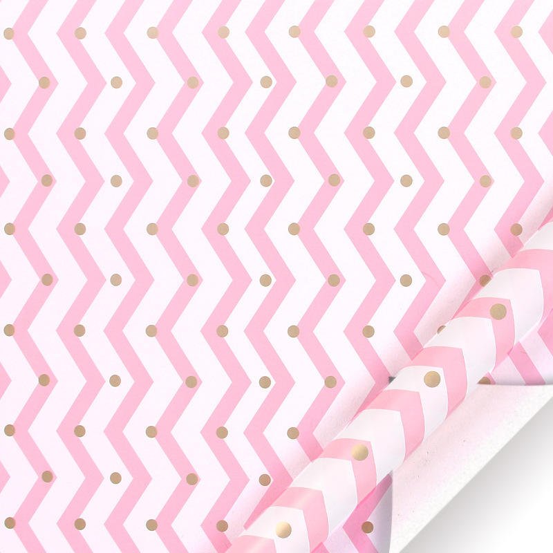 Glossy Coated Virgin Craft Paper Material Pinkish Custom Diy Crafts Gift Packaging Personalised Universal Wrapping Paper