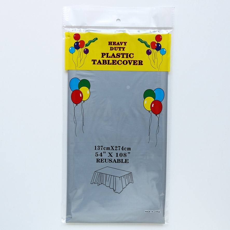 Disposable Plastic Table Cloth for Events Big Size Rectangular Party Table Cover Solid Color PE Waterproof Party Supplies