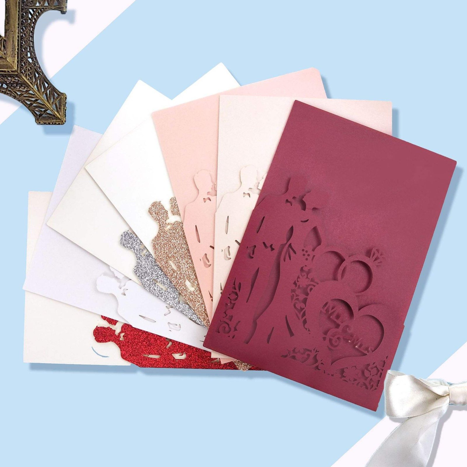 Luxury Laser Cut Wedding Invitation Good Printing Quality Luxury Paper Greeting Card Wedding Gift Card